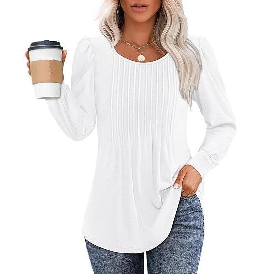 Damen Elegantes und lässiges Shirts mit Rüschendetails Drune