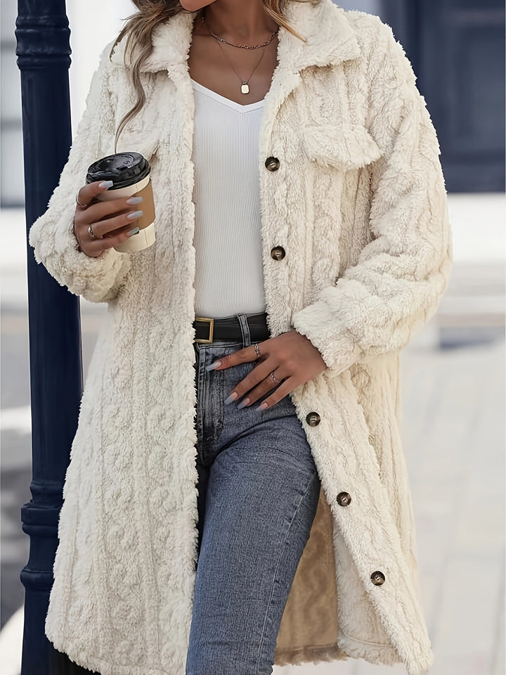 Damen Kuscheljacke mit hochwertigem Strukturdesign und praktischen Taschen Drune
