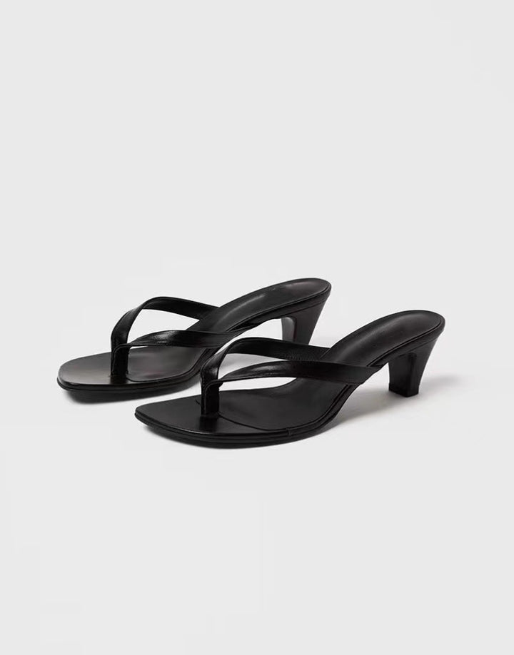 Damen High-Heel Thong Slide Sandalen Drune