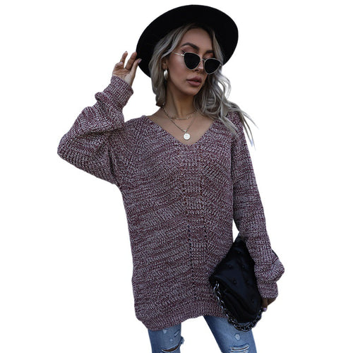Damen Großer Strickpullover Drune