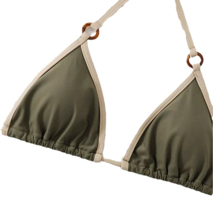 Damen Triangel-Bikini mit verstellbaren Bändern und eleganten Akzenten Drune