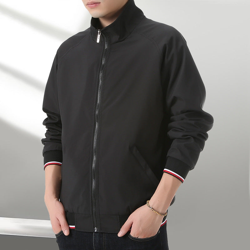 Herren leichte Trainingsjacke mit Stehkragen Drune