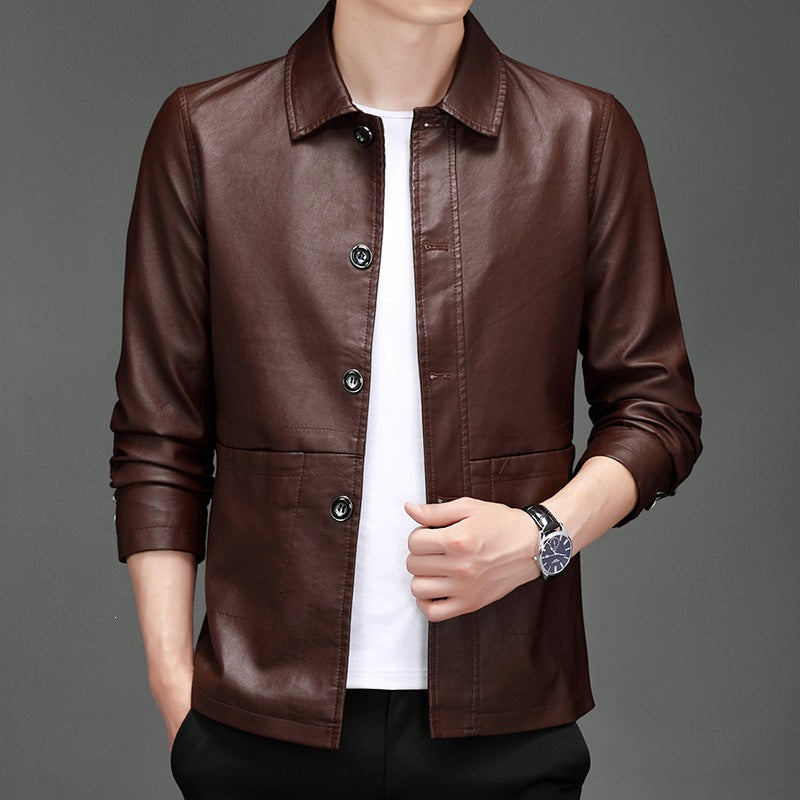 Herren Modische Echtlederjacke Drune