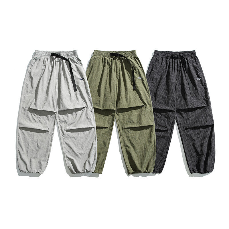 Unisex Leichte Ripstop-Cargo-Hose mit mehreren Pattentaschen und elastischem Saum Drune