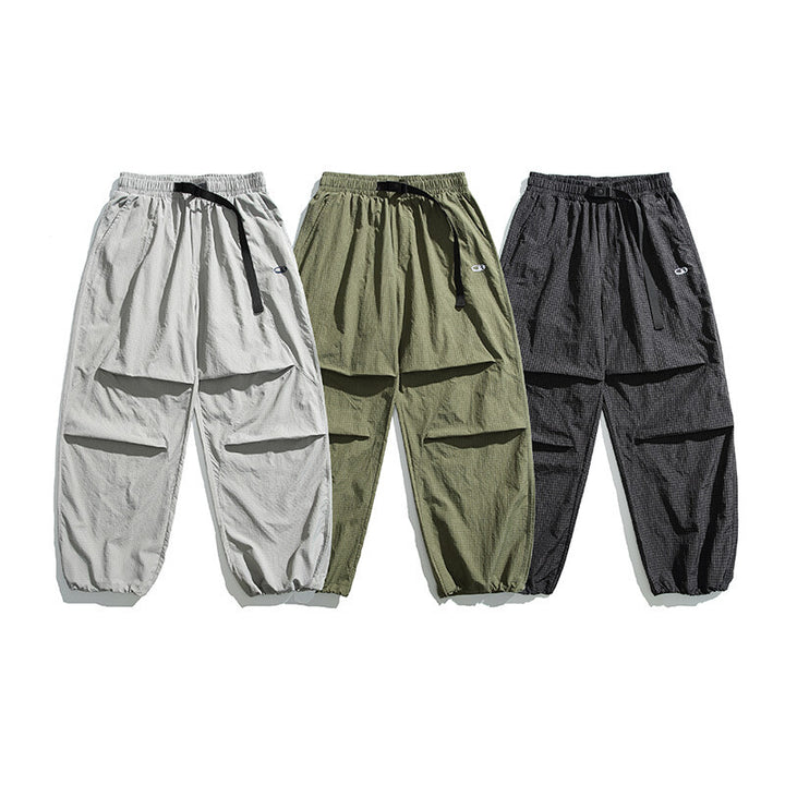 Unisex Leichte Ripstop-Cargo-Hose mit mehreren Pattentaschen und elastischem Saum Drune