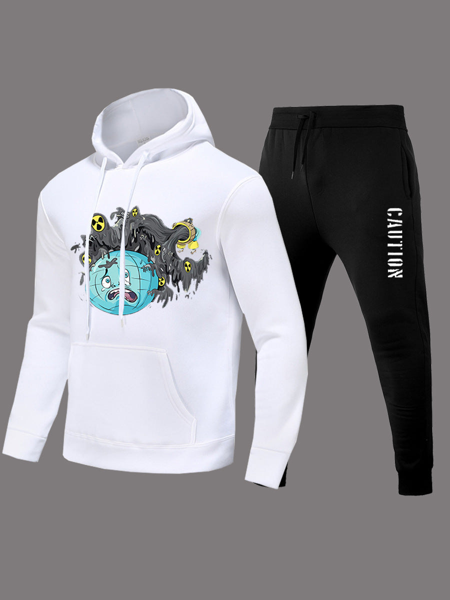 Damen Hoodieset mit auffälligem Grafikdesign und bequemen Jogginghose Drune