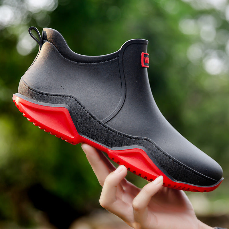 Damen wasserdichte Kurzstiefel mit faltbarem Manschettenkragen Drune