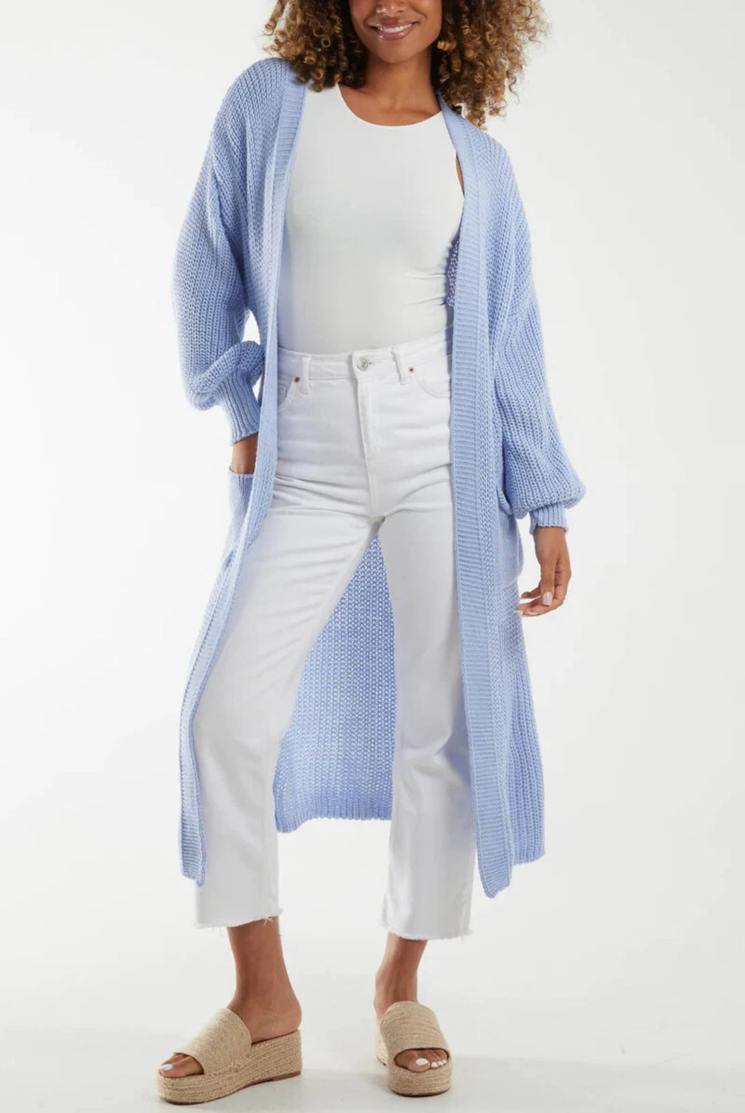 Damen Großer Strickcardigan mit luftiger Silhouette und voluminösen Ärmeln Drune