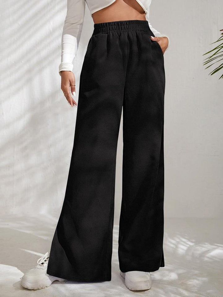 Damen Hoch taillierte Freizeithose mit geradem Schnitt Drune