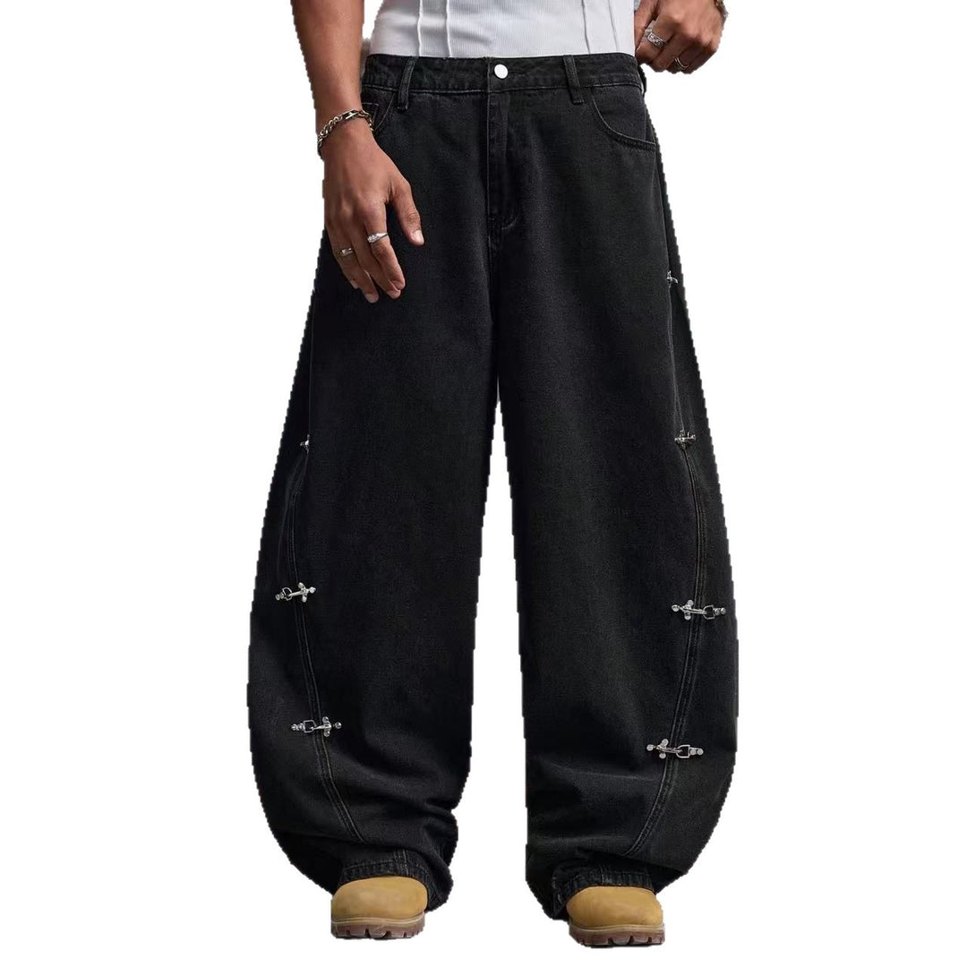 Herren Modische Weit geschnittene Jeans Drune