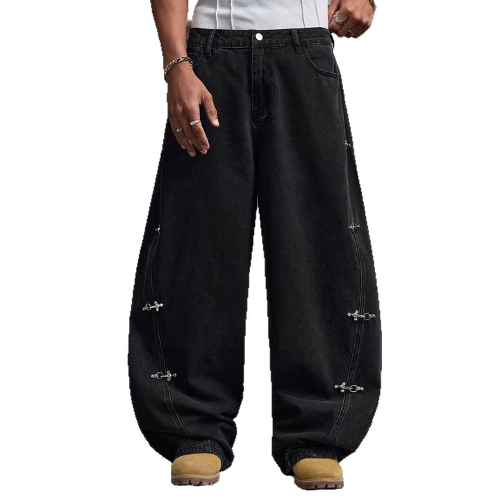 Herren Modische Weit geschnittene Jeans Drune