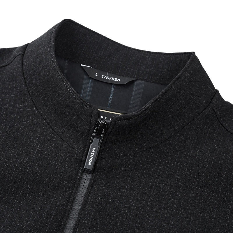 Herren elegante Freizeitjacke mit modernem Stehkragen Drune