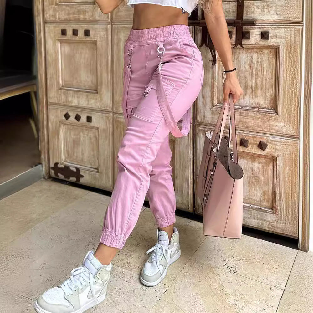 Damen Cargo-Hose mit praktischen Taschen und stylischem Gürtel Drune