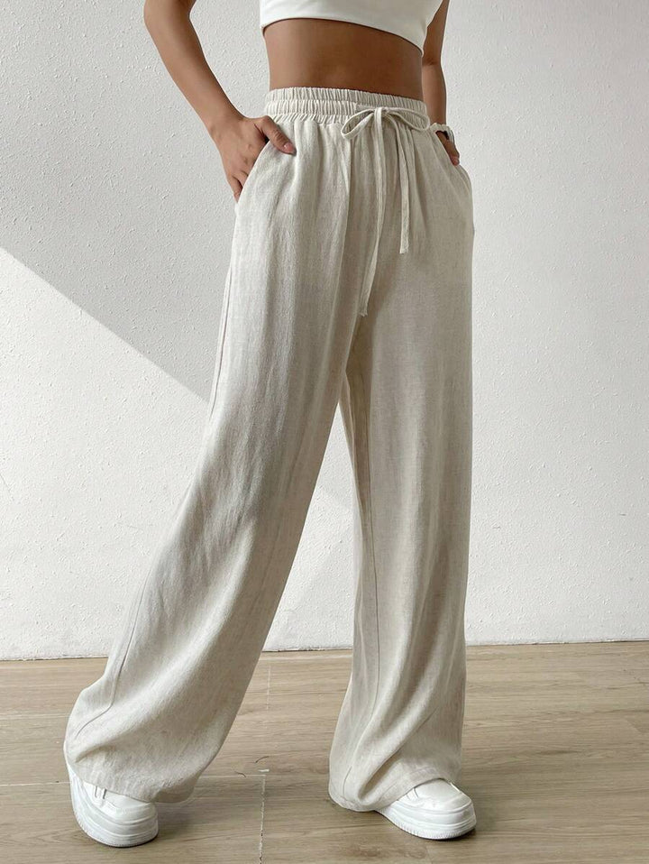 Damen entspannte Leinenhose Drune