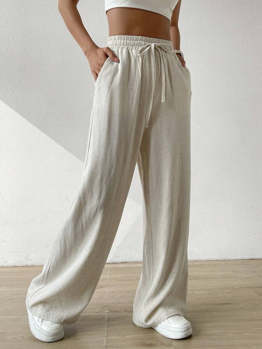 Damen entspannte Leinenhose Drune
