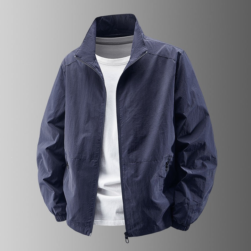 Herren Ultralight Technical Blousonjacke mit elastischen Bündchen, verdeckten Reißverschlusstaschen & atmungsaktivem Nylonmix Drune