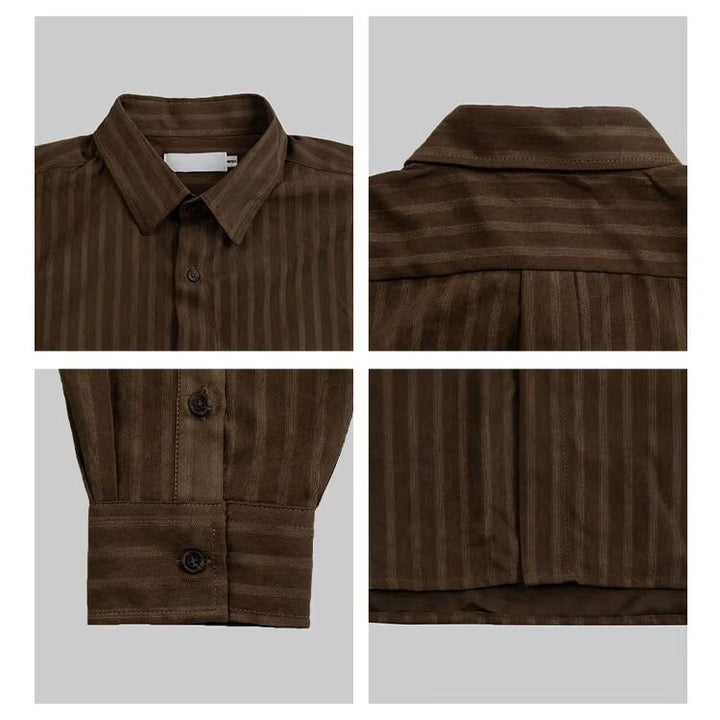 Herren Elegantes Hemd mit feiner Rippstruktur Drune