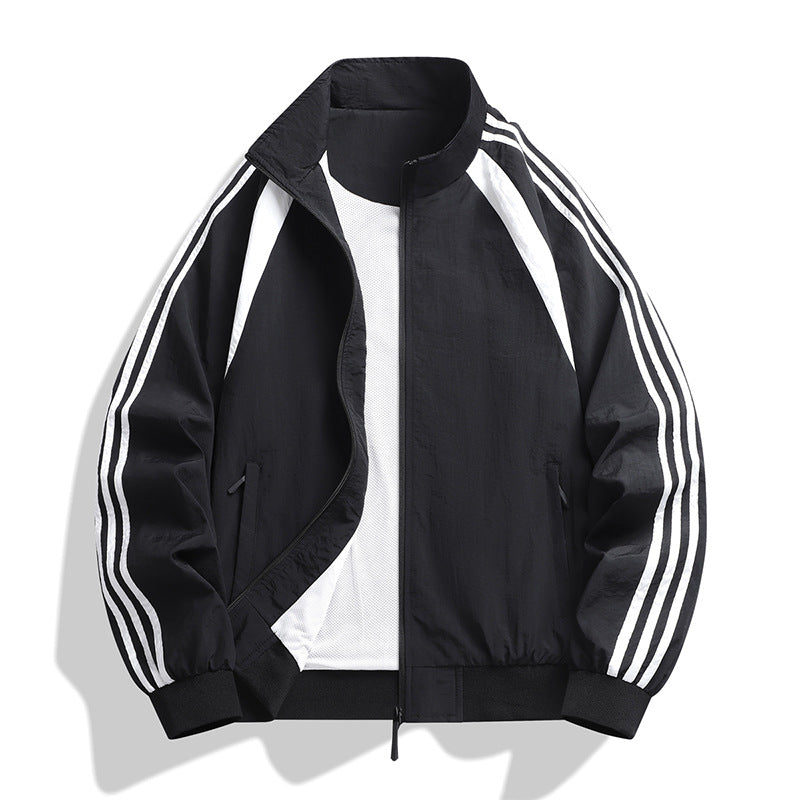Herren Sportliche Windbreaker Jacke
