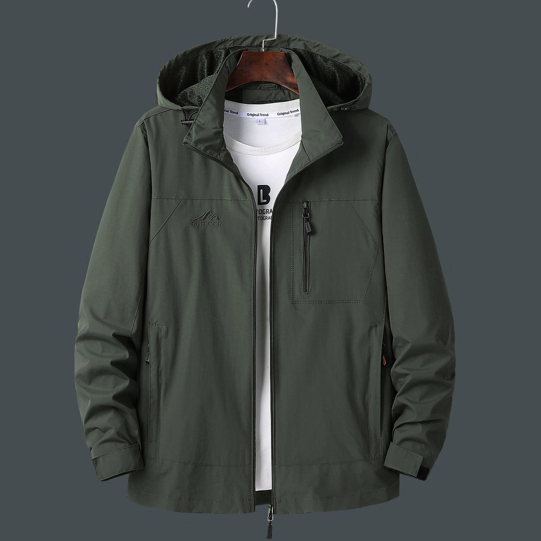 Herren Technische Outdoorjacke mit verstellbarer Kapuze Drune