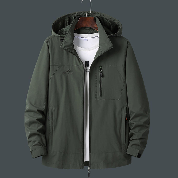 Herren Technische Outdoorjacke mit verstellbarer Kapuze Drune