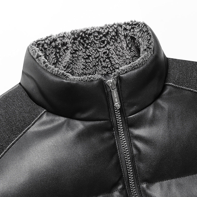Herren Wattierte Steppweste mit Cargo‑Taschen und hohem Stehkragen Drune