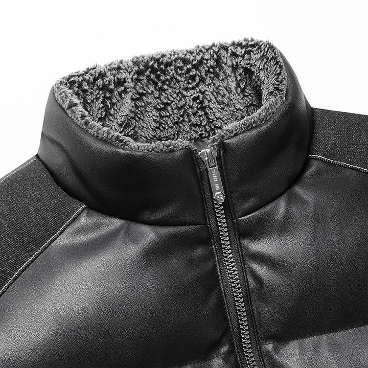 Herren Wattierte Steppweste mit Cargo‑Taschen und hohem Stehkragen Drune
