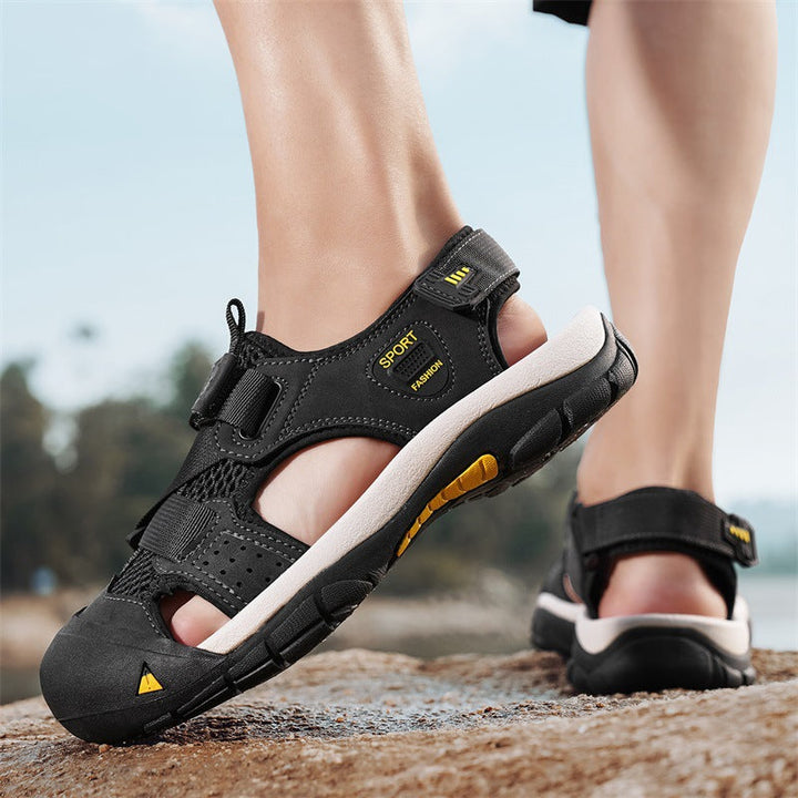 Herren Sportliche Outdoor-Sandalen mit verstellbarem Riemen und rutschfester Sohle Drune