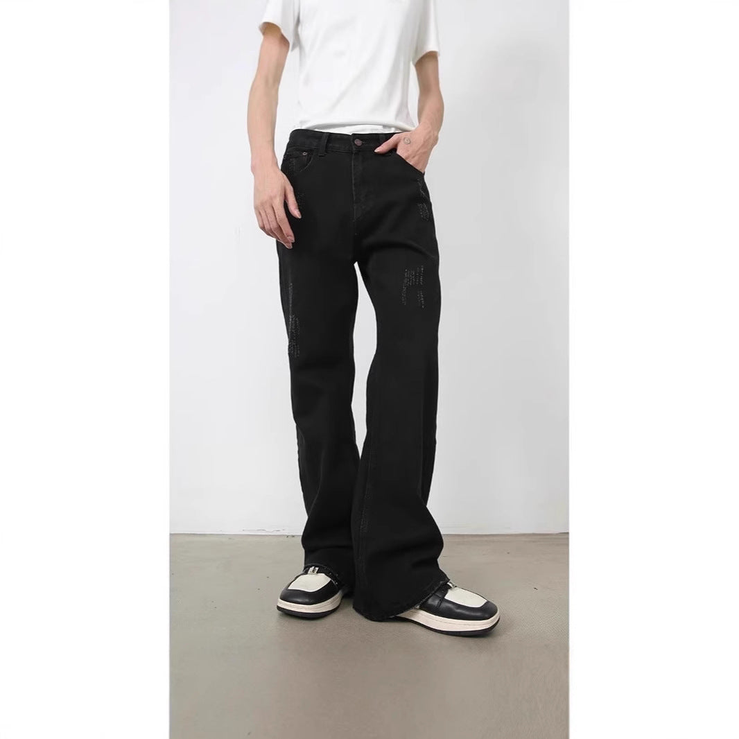 Herren Weitgeschnittene Denim-Hose Drune