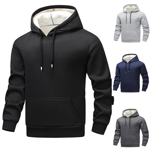 Herren gemütlicher Kapuzenpullover mit kuscheligem Innenfutter Drune