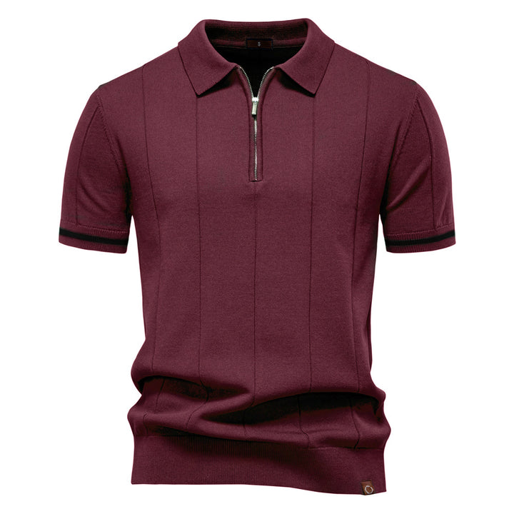 Herren Polohemd mit sportlichem Reißverschluss Drune