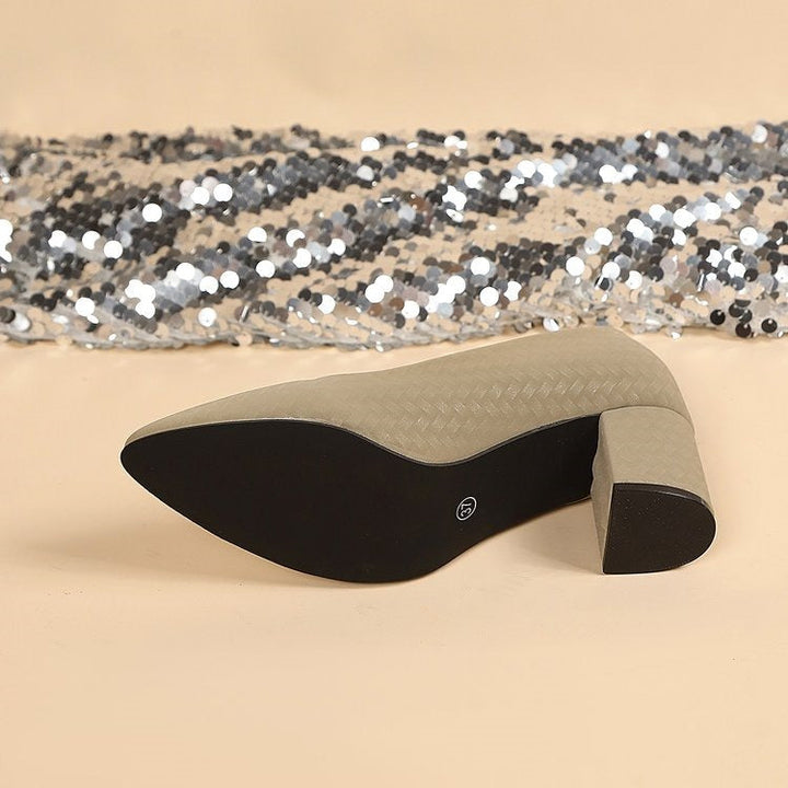 Damen Elegante Absatzschuhe mit tastbarem Zopfdesign Drune