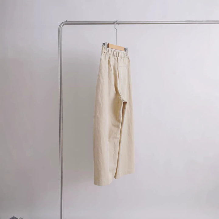 Damen Bequeme und lässige weit geschnittene Stoffhose Drune