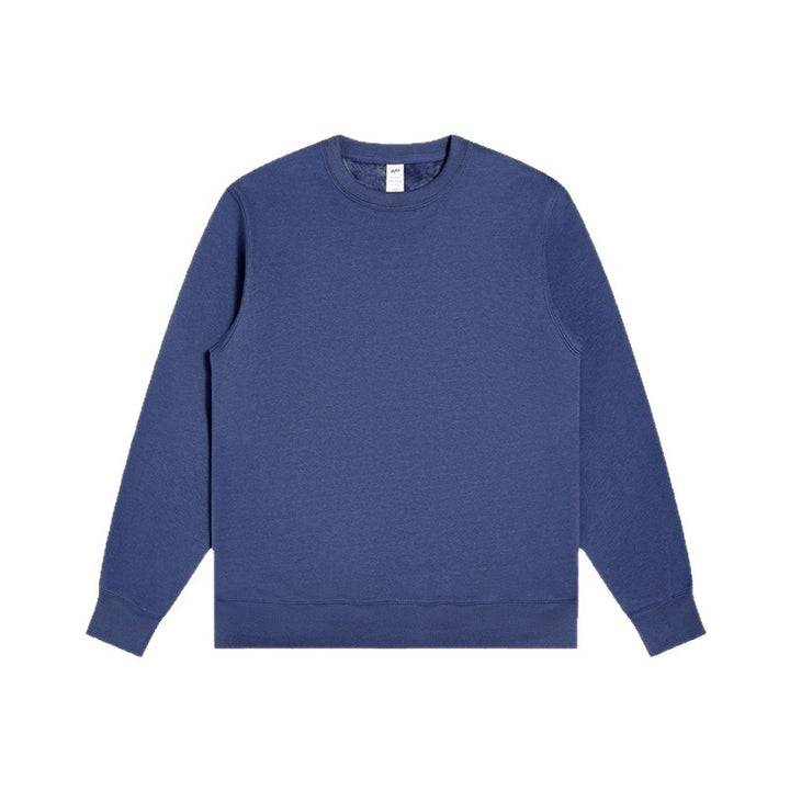 Unisex Minimalistisches Baumwoll-Sweatshirt mit Rundhals, Rippbündchen & Relaxed Fit Drune