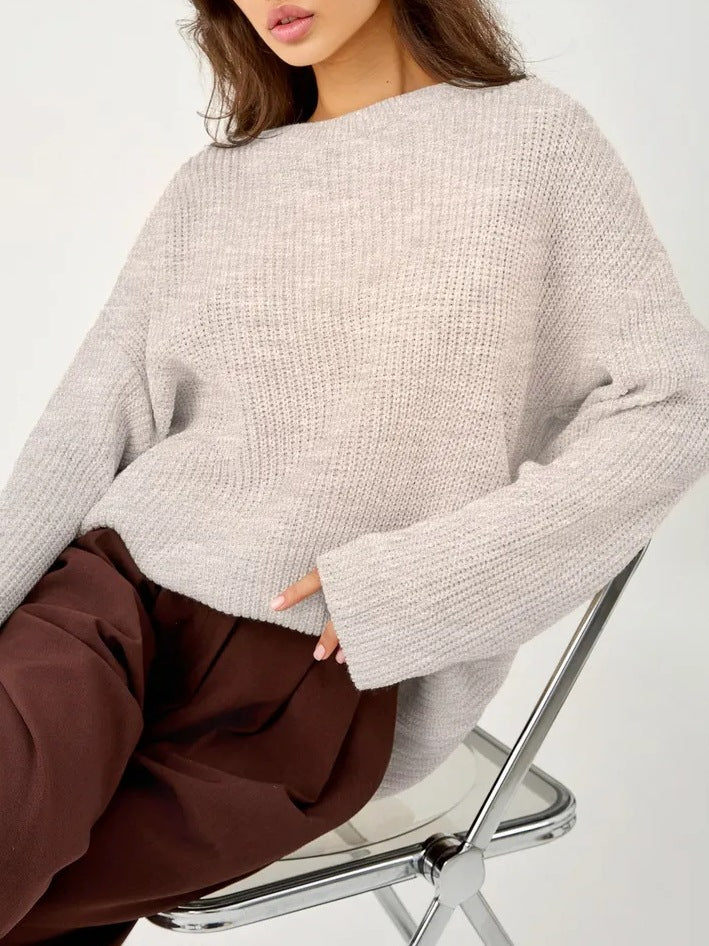 Damen Gemusterter Oversized Pullover