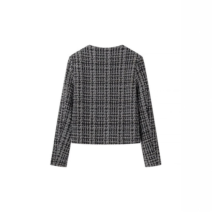 Damen Tweed-Jacke mit goldenen Knöpfen Drune