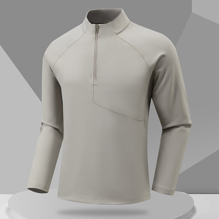 Herren Sportliches Langarmshirt mit Stehkragen Drune