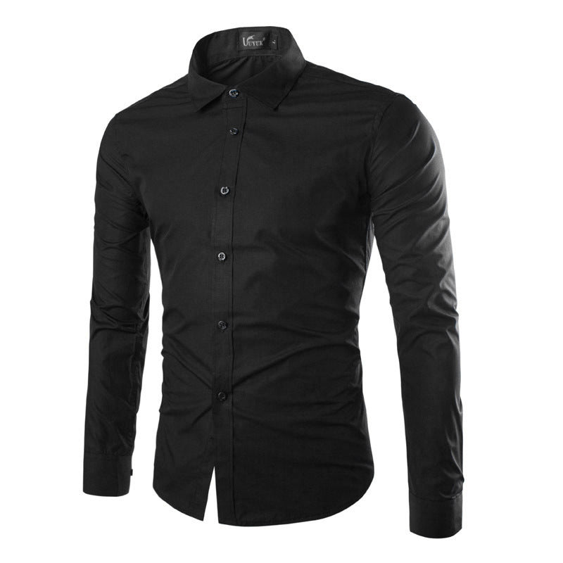 Herren elegante Langarmhemd Drune