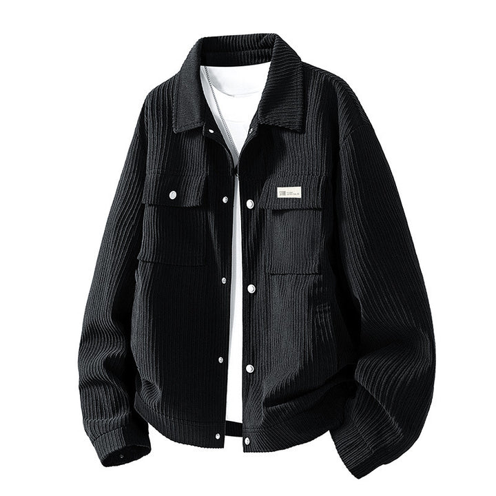 Herren Elegante Utility-Jacke aus Cord Drune