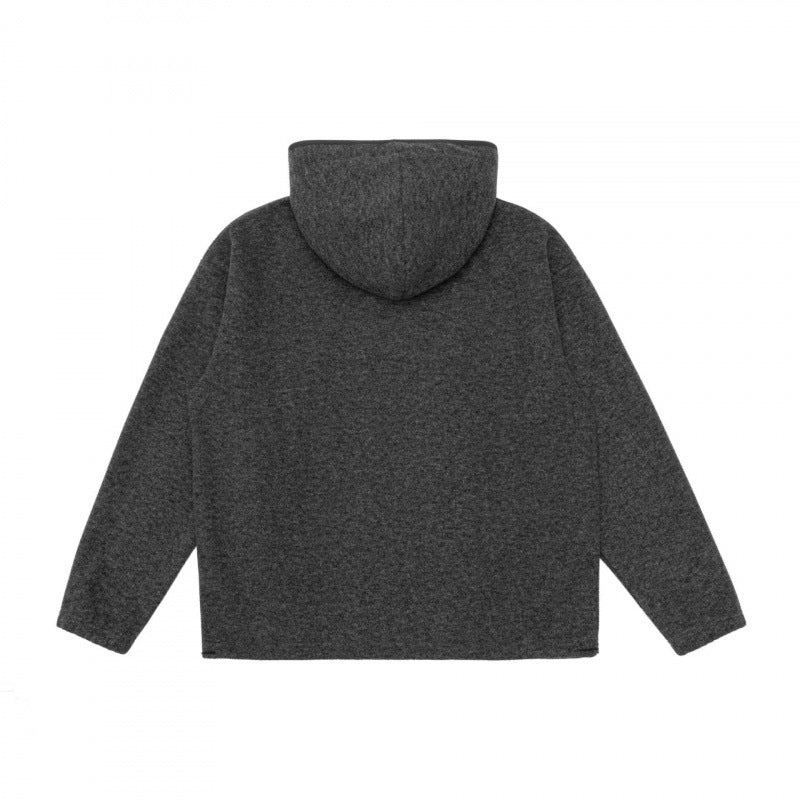 Unisex Kapuzenpullover mit Knopfleiste und weichem Fleece-Innenfutter Drune