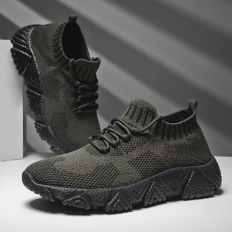 Unisex nan urbaner Strick-Schlupfsneaker mit sockenhaftem Schaft und markanter Profilsohle Drune