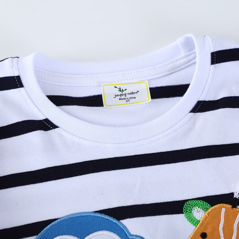 Jungen Langarmshirt mit verspielten Tierapplikationen Drune