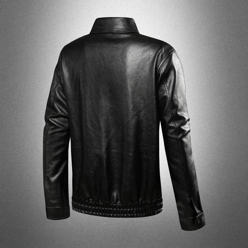 Herren Premium Kunstlederjacke mit praktischen Taschen Drune