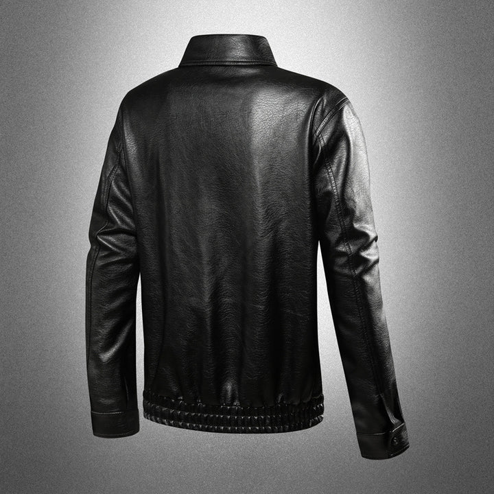 Herren Premium Kunstlederjacke mit praktischen Taschen Drune