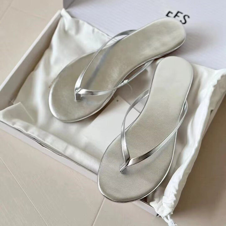 Damen Minimalistische Zehentrenner Sandalen Drune