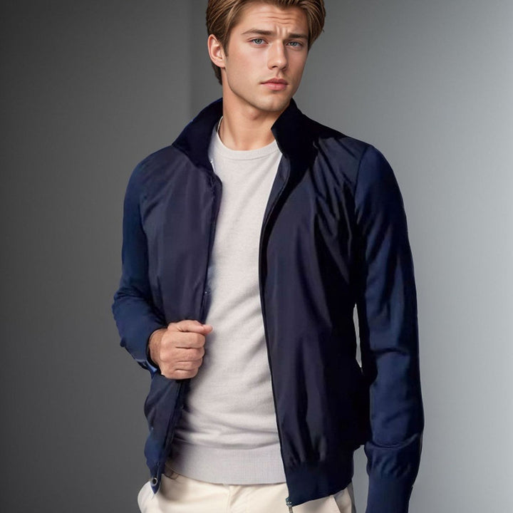 Herren lässige Sommerjacke im minimalistischen Design mit praktischen Reißverschlusstaschen Drune