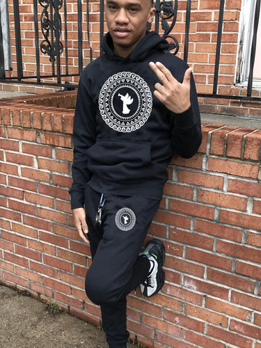 Herren sportliches Hoodie- und Jogginghose-Set mit kreativem Design Drune