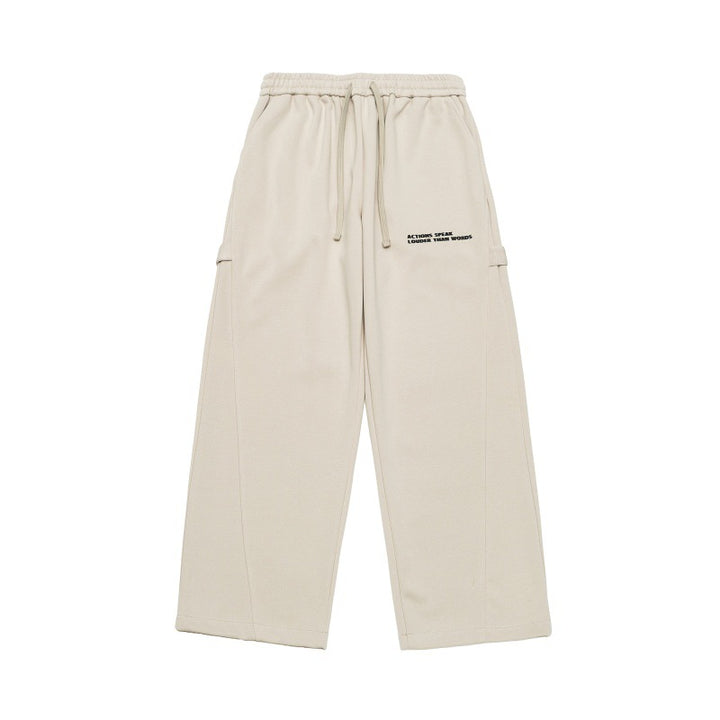 Unisex Weite Cropped-Sweathose im Cargo-Stil mit Tunnelzugbund und aufgesetzten Taschen Drune