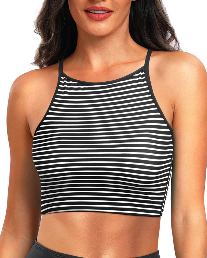 Damen Sportliches Crop-Top Drune