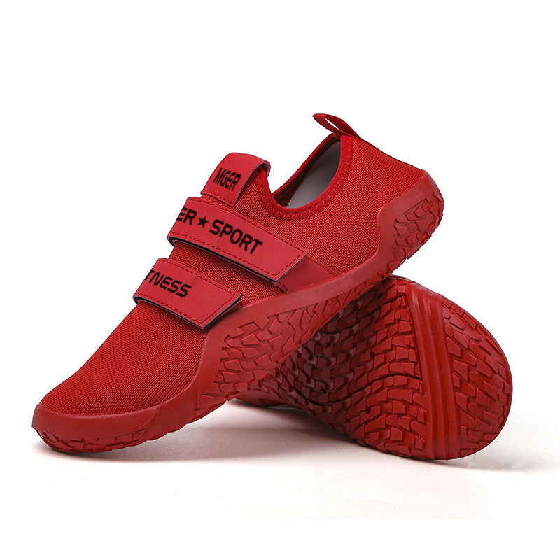 Damen nan atmungsaktive Klett-Sneaker mit flexibler rutschfester Gummisohle Drune