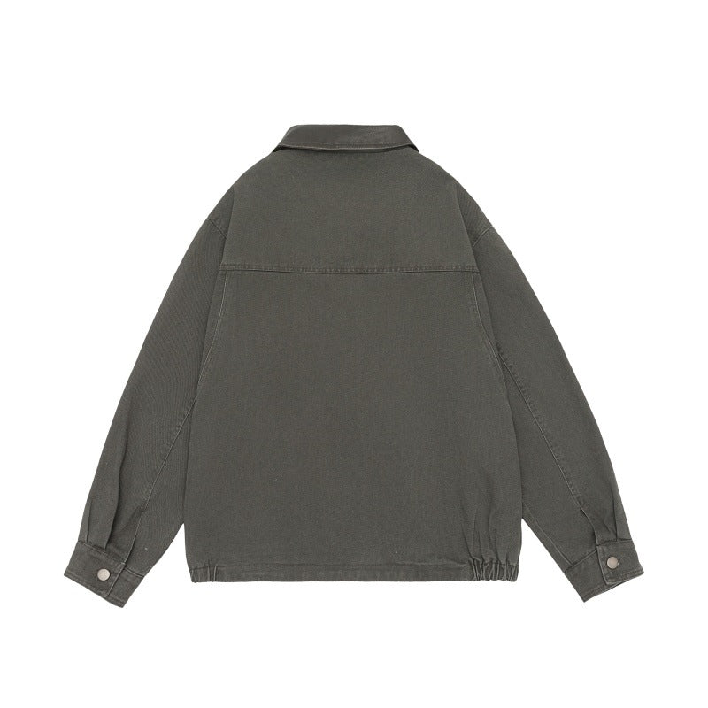 Herren Boxy-Canvas-Fieldblouson mit Druckknopfleiste und großen Utility‑Taschen Drune